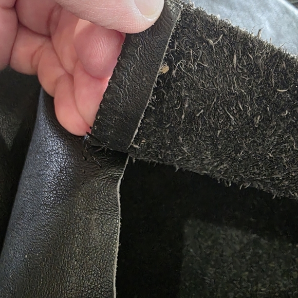 Vintage Interstate Leather Black Leather Motorcycle Biker Chaps Sz XXLARGE Flaws - Picture 7 of 13